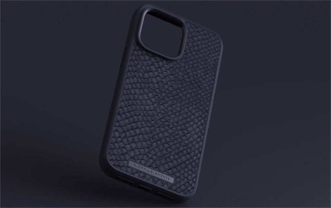 Чохол-накладка Njord Salmon Leather MagSafe Case Black для iPhone 14 Plus - 3
